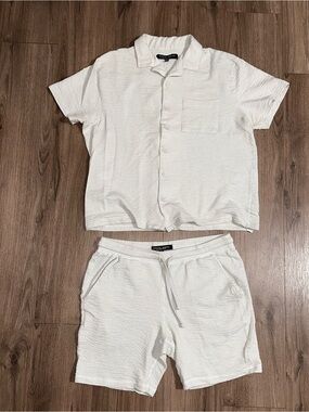 Rustic Souls Shorts and Shirt Men’s Short Sleeve Button-Down Shirt in Ivory Shor